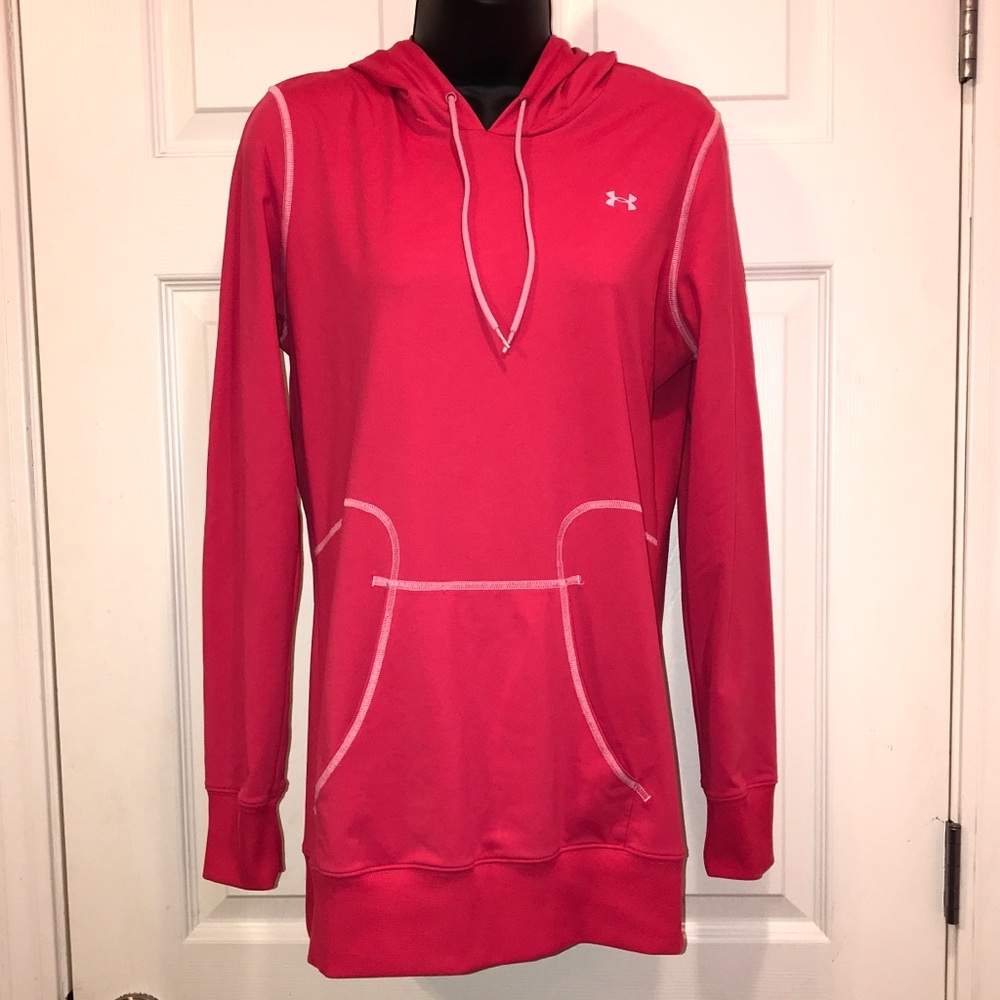 Under Armour Long Pink Hooded Top